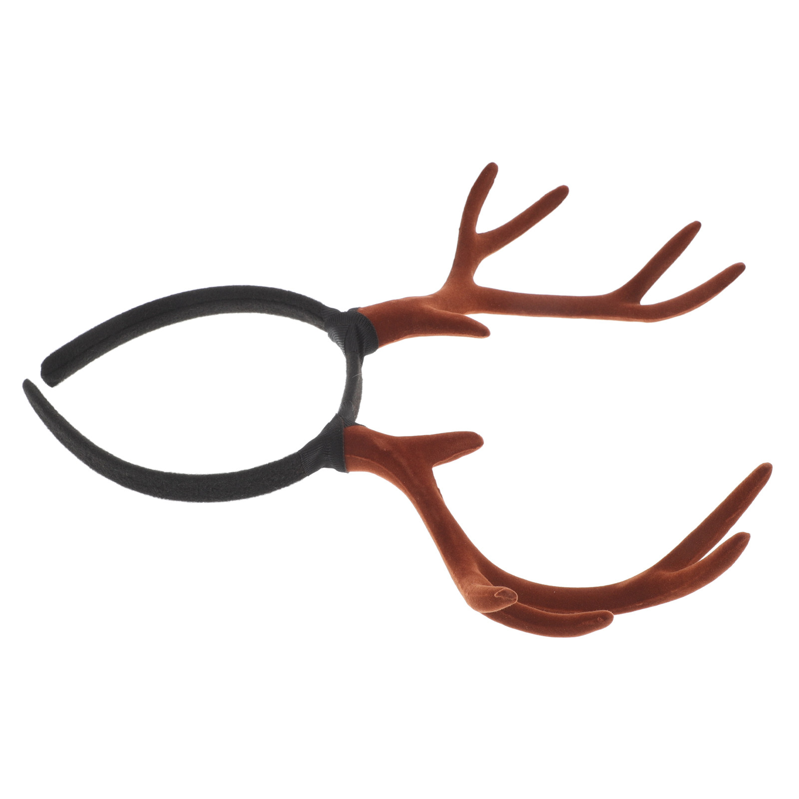 Reindeer Antlers Headband - Flocked Reindeer Antlers Headband Lifelike Design