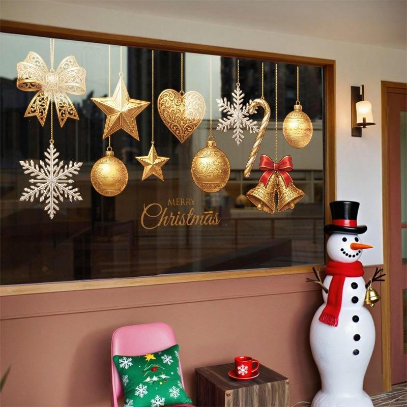 Christmas Ornament Window Clin - Snowflake Window Decal ulasan dan harga