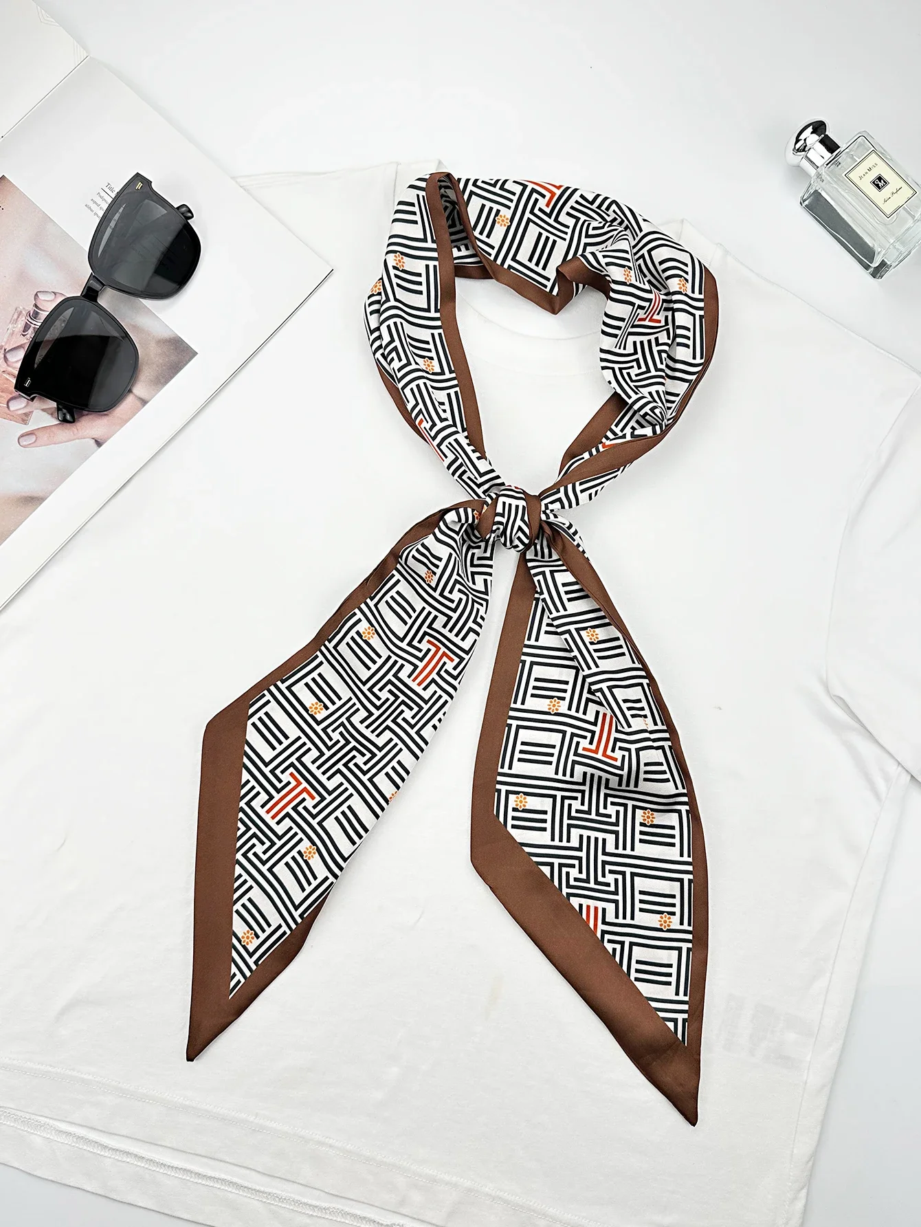 Luxury Geometry Skinny Silk Sc - Ribbon Bow Gift ulasan dan harga