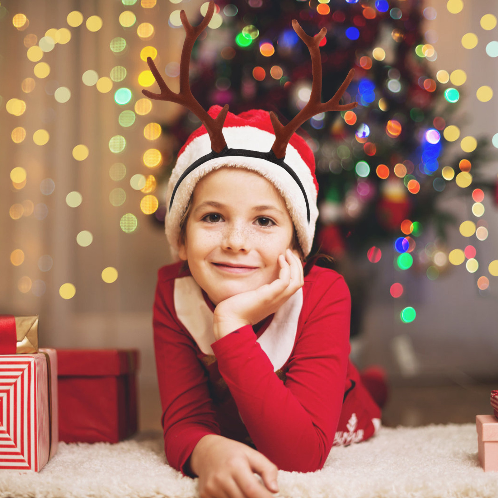 Flocked Reindeer Antlers Headb - Reindeer Antlers Headband ulasan dan harga