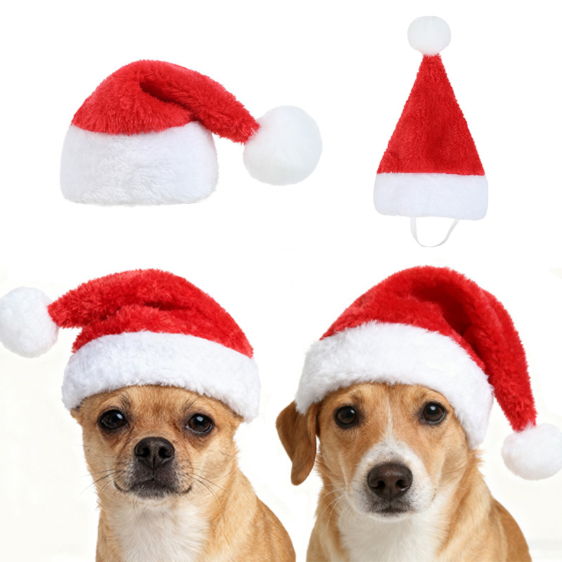 Christmas Pet Santa Hat Red Pl - Santa Hat Plush ulasan dan harga