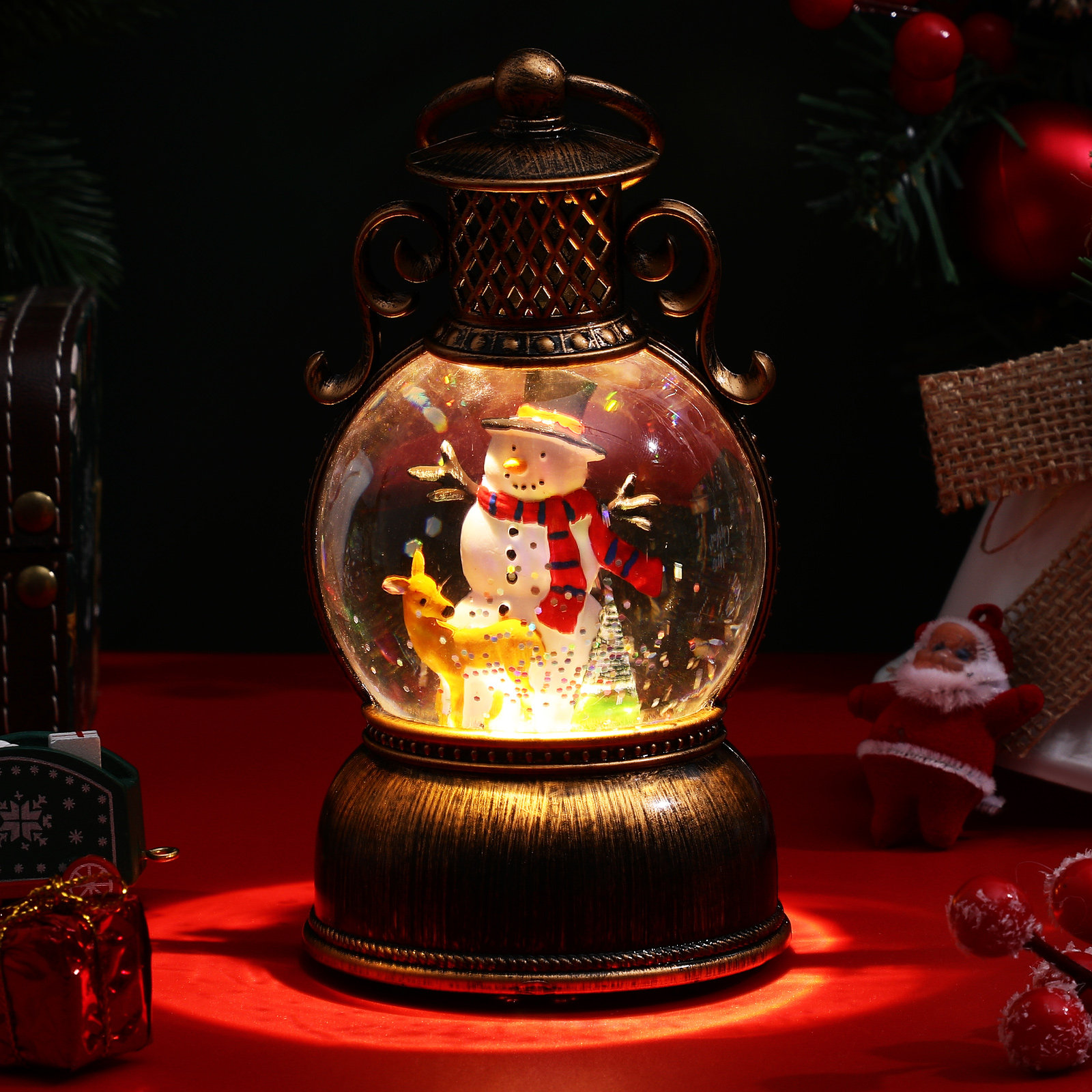 Christmas Music Box Light Up G - Snow Globe Musical ulasan dan harga