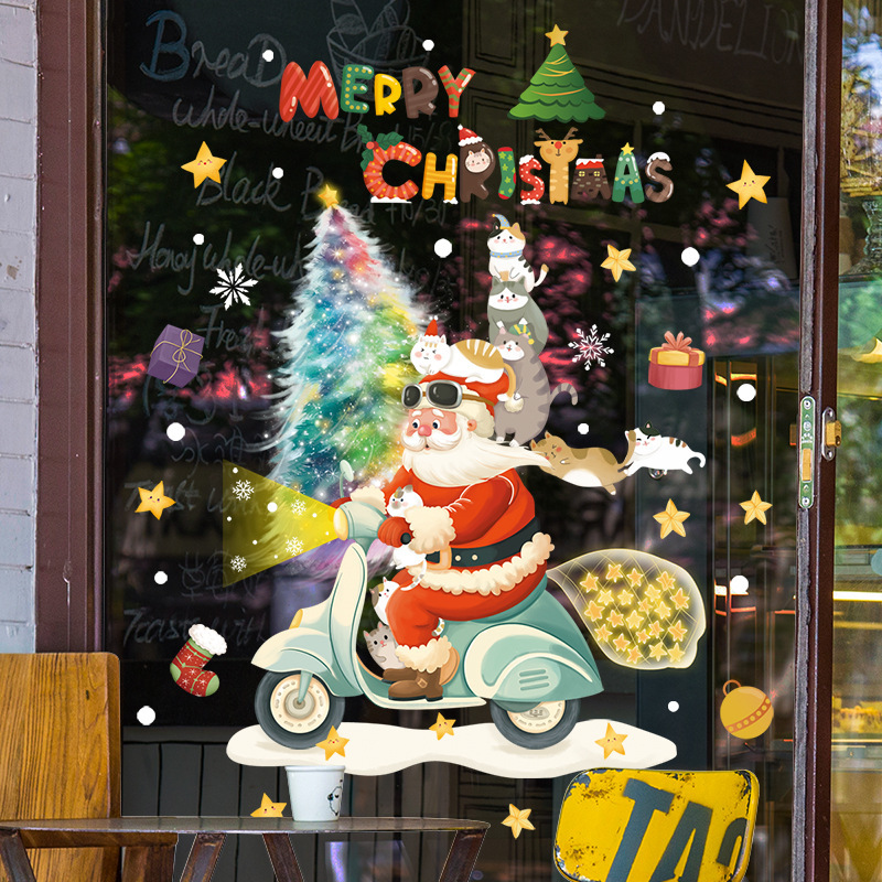 2025 Merry Christmas Window Gl - Snowflake Window Decal ulasan dan harga