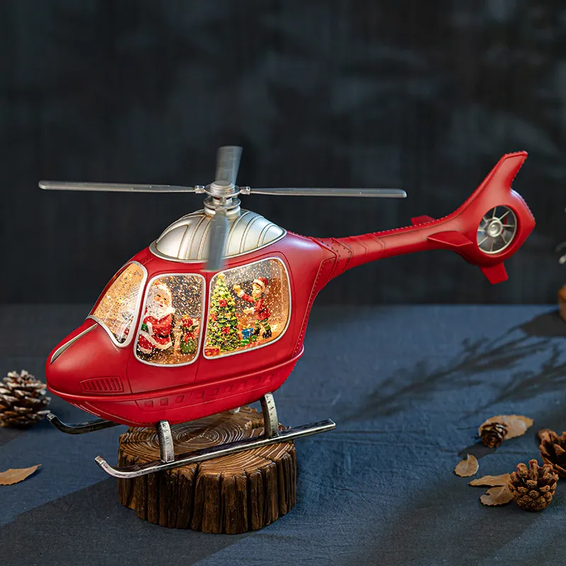 Rotating Helicopter Music Box  - Snow Globe Musical ulasan dan harga