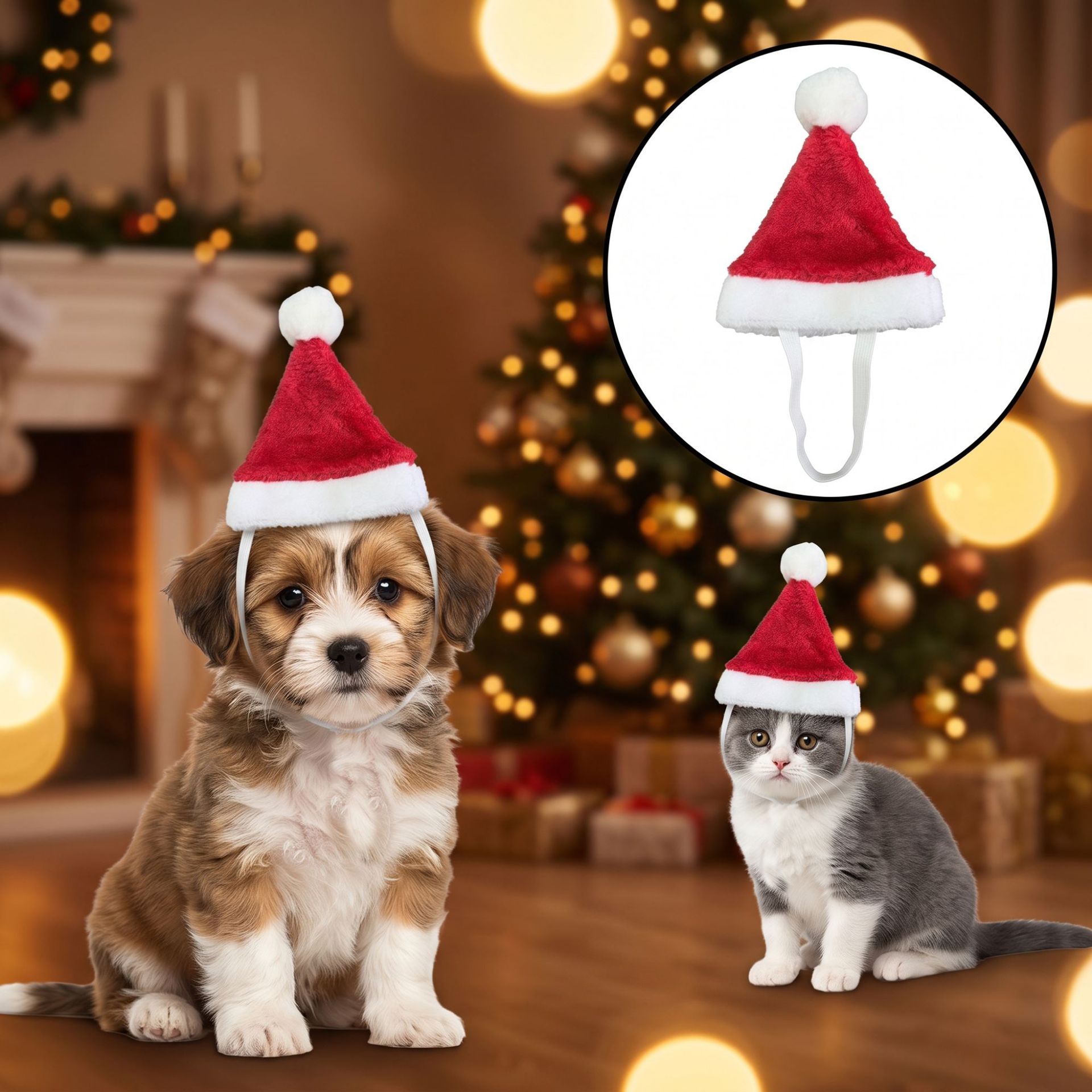 Plush Pet Santa Hat Christmas  - Santa Hat Plush ulasan dan harga