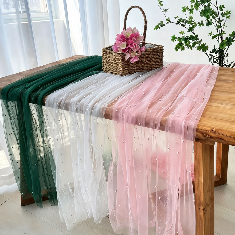 Pearl Tulle Table Runner, Mult - Christmas Table Runner ulasan dan harga