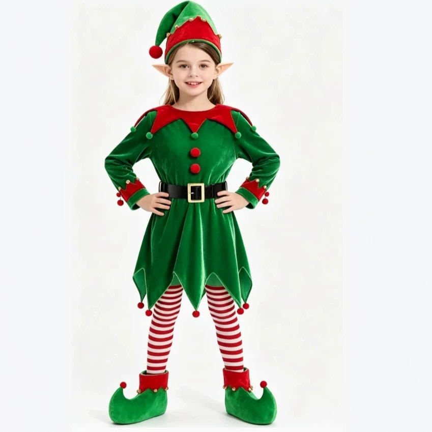 Christmas Boys and Girls Costu - Elf Costume Christmas ulasan dan harga