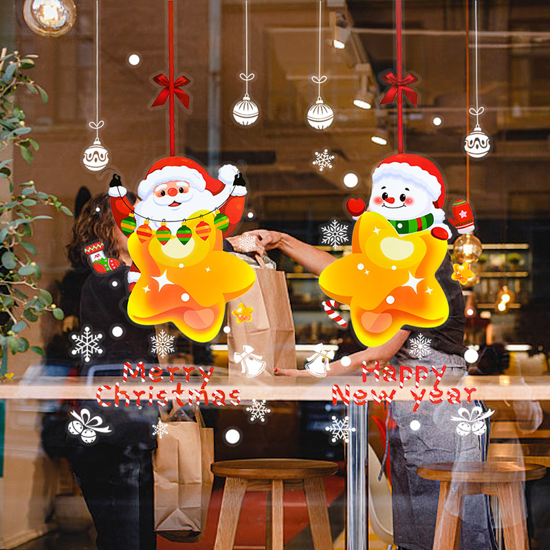 Christmas Santa Claus Window S - Snowflake Window Decal ulasan dan harga