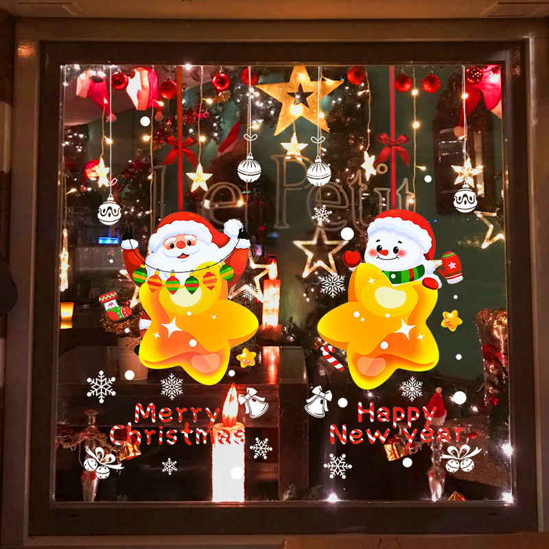 Christmas Santa Claus Window S - Snowflake Window Decal ulasan dan harga
